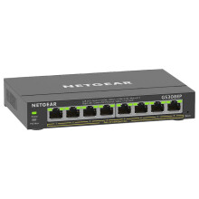 NETGEAR 8-Port Gigabit Ethernet PoE+ Plus Switch (GS308EP) Managed L2/L3 Gigabit Ethernet (10/100/1000) Power over Ethernet (PoE) Black