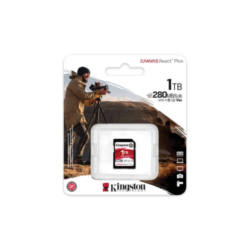 Kingston Kingston Canvas React Plus SDXC 1TB UHS-II V60 U3 SDR2V6/1TB