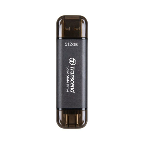 Unidade de estado sólido externa Transcend ESD310C 512 GB preta