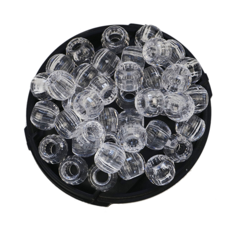 Unisex 100 Stã¼Ck Haarperlen Kunststoff Transparent