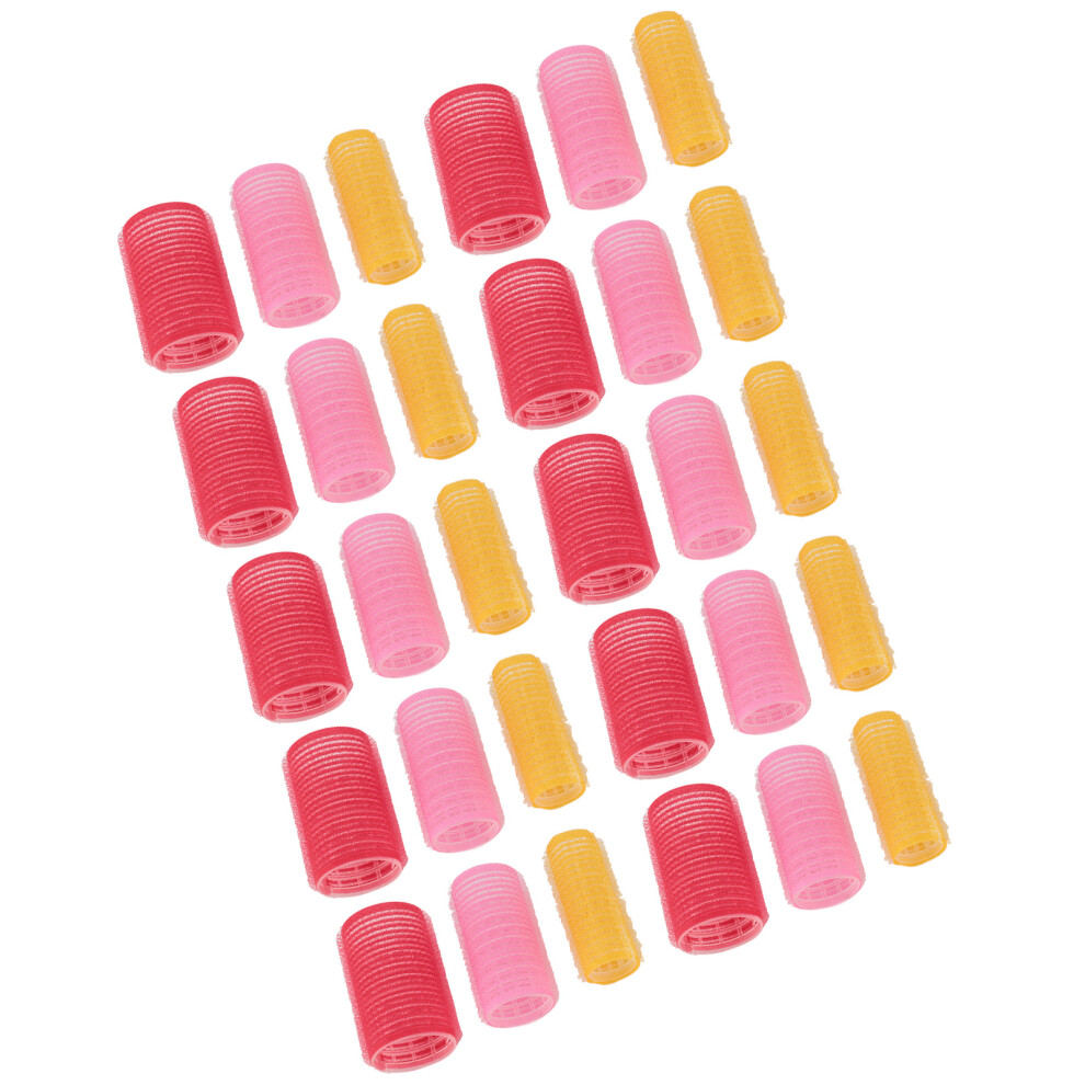 Self Grip Hair Curlers Set 30pcs, Heatless Styling, PP Nylon Material
