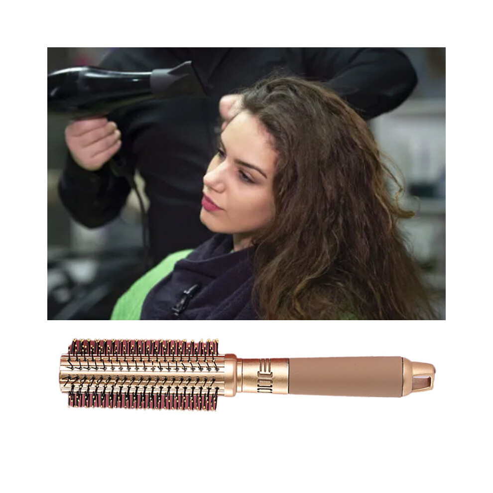 Gold Round Hair Brush For Blow Drying, Curling, Straightening - Abs