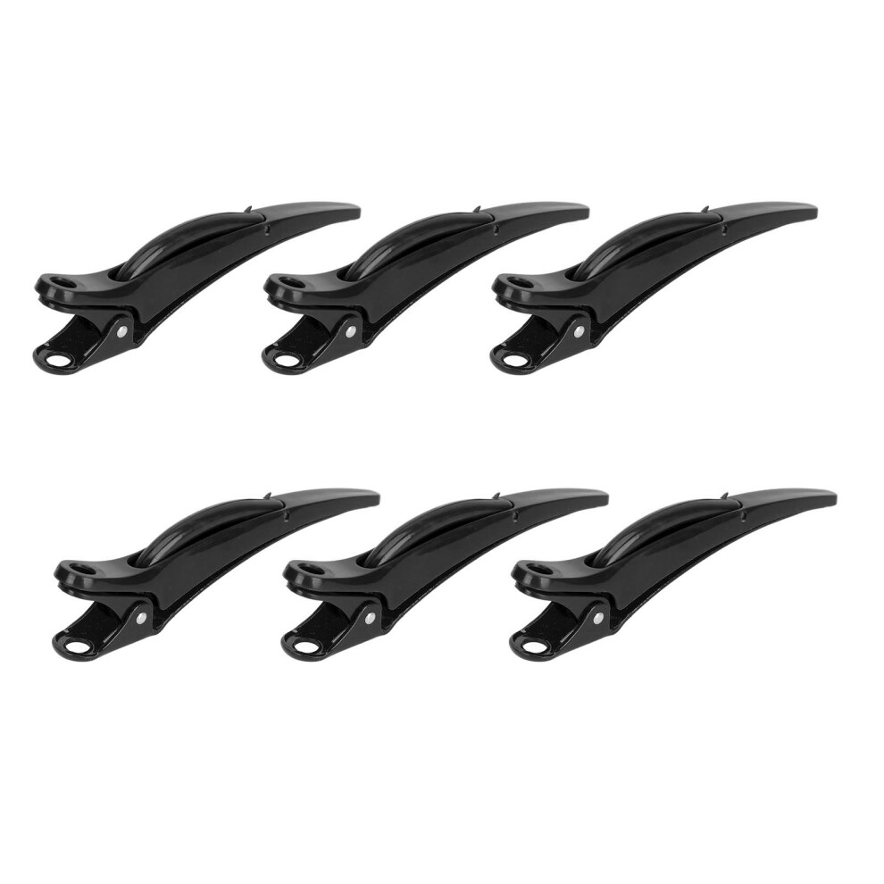 6Pcs Black ABS Hair Sectioning Clips for Long & Short Hair Styling