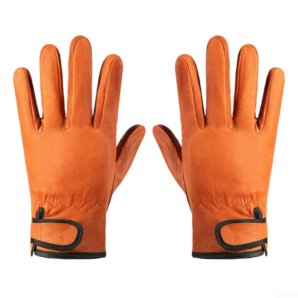 Leather Work Gloves For Welding And Garden Use Wearresistant Safety Gear Red 9365049798020