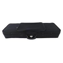 4/4 Violin Case with Hygrometer, Oxford Fabric, Cotton Lining, Rectangular Violin Case, Black