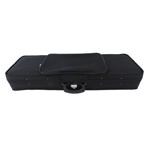 4/4 Violin Case with Hygrometer, Oxford Fabric, Cotton Lining, Rectangular Violin Case, Black
