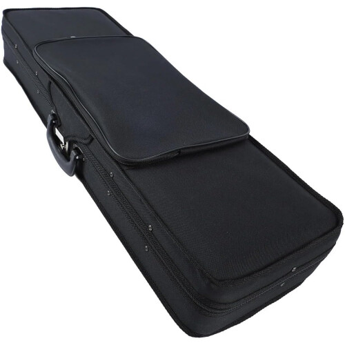 4/4 Violin Case with Hygrometer, Oxford Fabric, Cotton Lining, Rectangular Violin Case, Black 1