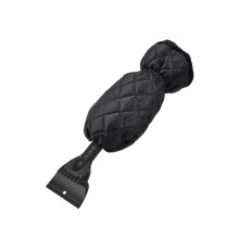 Einziehbarer Eiskratzer für Autos, ergonomischer Schaumstoffgriff, Windschutzscheibenwerkzeug, kratzfester, wasserabweisender Handschuh, winddichtes