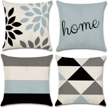 Home Decorative Throw Pillow Case, Breathable Fabric Keeps You Refreshed, Quality Cotton Linen For All Seasons, Set Of 4