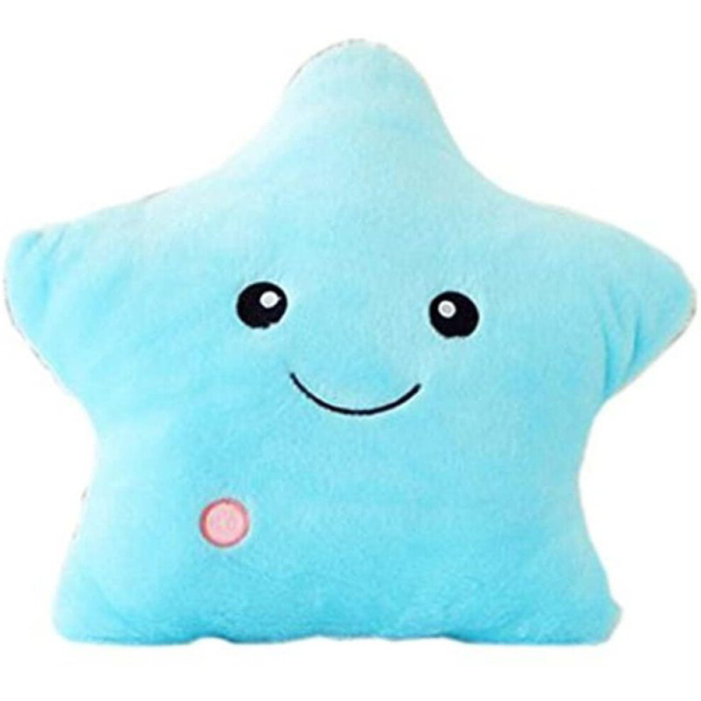 Creative Night Light Glowing Cushions, Twinkle Star Shaped, Quality Safe For Kids, Accompanies In Darkness, Decorative Plush Pillow For Bedroom, Livin
