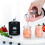 Κομψό φορητό μπλέντερ για μιλκσέικ και smoothies, μπλέντερ ζεστών και κρύων ποτών με 5