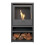 OKO S1 Bio Ethanol Stove with Log Storage in Charcoal Grey 1