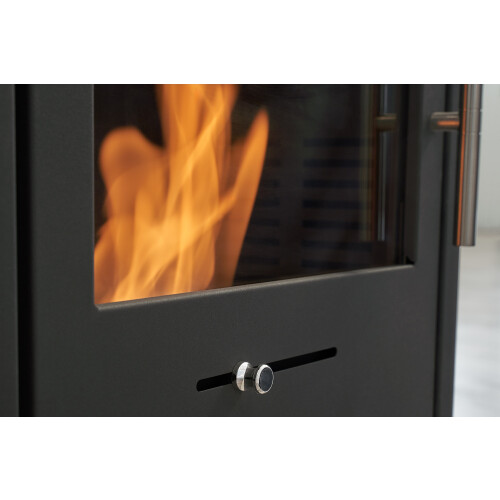 OKO S1 Bio Ethanol Stove with Log Storage in Charcoal Grey 2