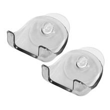 Pack of 2 Shaving Cartridge with Suction Cup Stand for Razor Holder for Bathroom Pet Groomer Organiser Trimmers Shaver Stand Grey Plastic