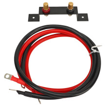 Battery Inverter Cables Pure Copper 2PCS Set, Copper Lugs Heat Shrink Tubing Waterproof Flame Retardant Flexible PVC Insulation For Automotive Solar