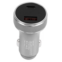 Încărcător USB auto cu afișaj digital, încărcător multi-port cu încărcare rapidă cu 3 porturi PD36W QC3.0, adaptor de încărcare