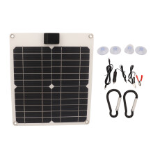 Solcellelader med monokrystallinsk silisium, høy konverteringseffektivitet, værbestandig design, doble USB-porter, kompakt solcellepanelsett for