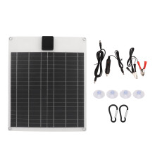 Solpanelkit Högeffektiv kraftgenerator Polykisel solbatteri med MPPT-kontroller Väderbeständig ram Dubbel USB-port för husbil och båt
