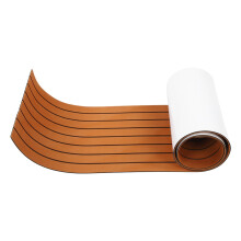 Boat Decking Mat EVA Foam Faux Teak Sheet Not Easy To Tear Or Damage Odourless Non Toxic UV Protected Self Adhesive Marine Flooring Solution