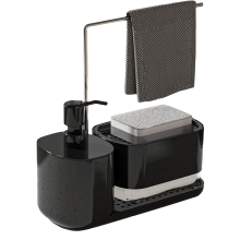 Sleek And Practical Kitchen Sink Caddy, Boasting Stable Non-Slip Feet And A Detachable Design For Quick Cleaning, Perfect For Modern Kitchens (12.21x4