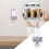 Wall Mount Dry Food Dispenser Kitchen Storage With Small Cups Single Silver 3