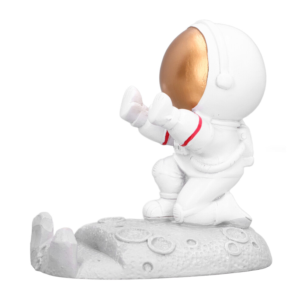 Sturdy Chassis Design Cell Phone Holder Cute Cartoon Astronaut Design Resin Material Environmentally Friendly Universal Phone Stand Creative Designed 9148971358704