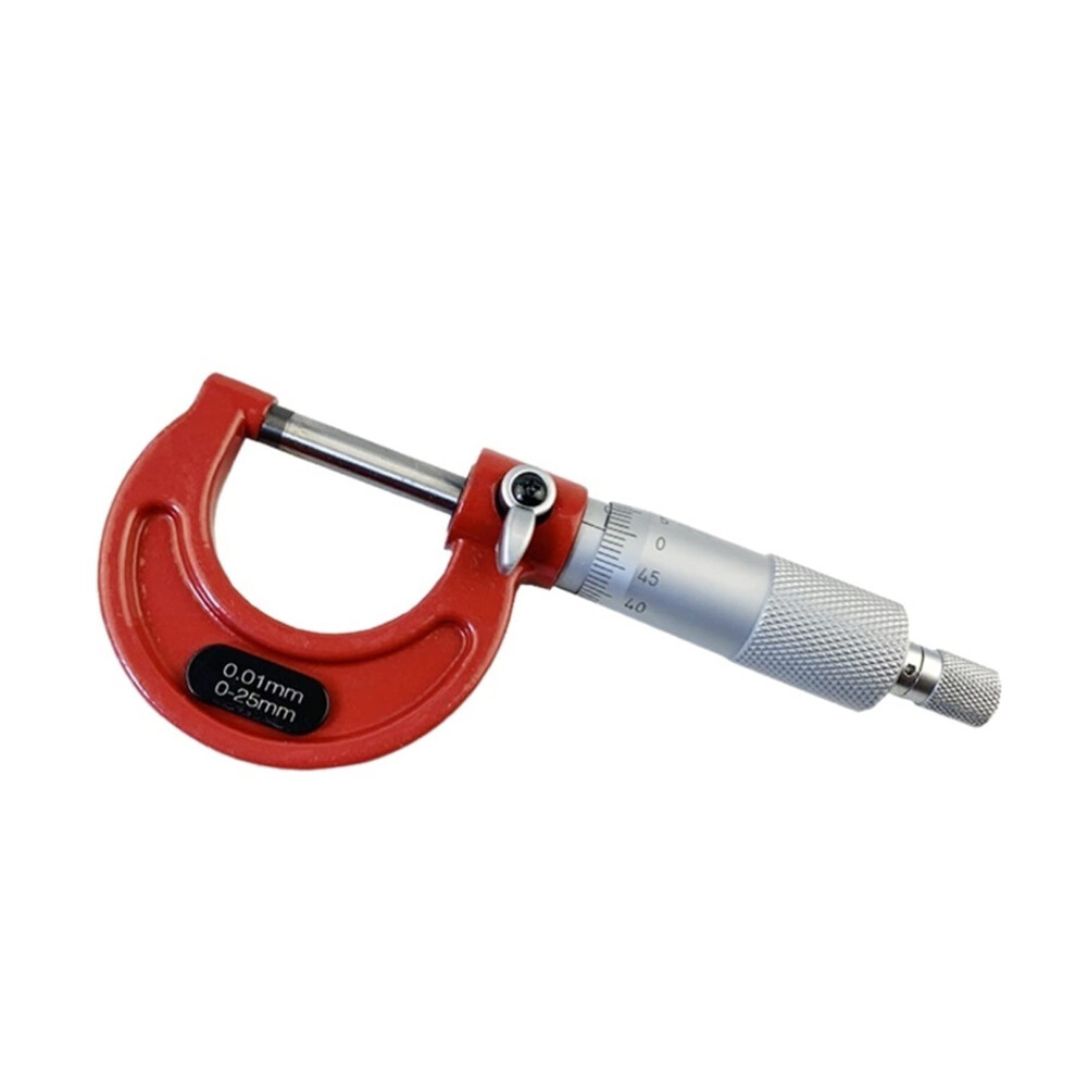 Micrometer Outside Micrometer Set 025Mm 050Mm 075Mm 0100Mm 0.01Mm Graduation With Standards And Ratchet Stop 4Piece 9412369011503