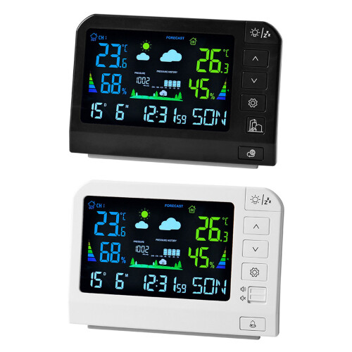 Weather Stations Wireless Indoor Outdoor-White 2