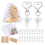 Porte-clés décoratif en forme d'aile d'ange, 30 pièces, pour-A01 1