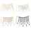 2Pc Elegant Crystals Drop Tassels Chain Decors-Silvery White 2