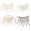 2Pc Elegant Crystals Drop Tassels Chain Decors-Golden White 4