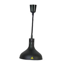 Food Warming Lamp E27 Stainless Steel Buffet Heating Lamp for Restaurants, Black, Adjustable Height, Durable Design