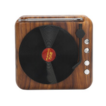 Mini-Retro-Vinyl-Plattenspieler-Lautsprecher,