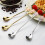 Stainless Steel Spoon Flower Shape Handle Design for Ice-Silver 7
