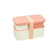Student and Office Lunch Box Divided-Pink Double layer
