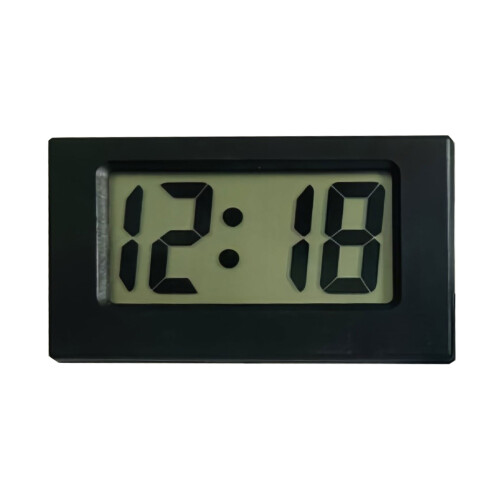 Car Dashboard Digital Clock with Jumbos LCD Time & Day-Black