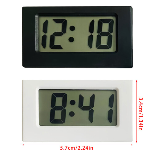 Car Dashboard Digital Clock Vehicle Electronic Clock with-White 1