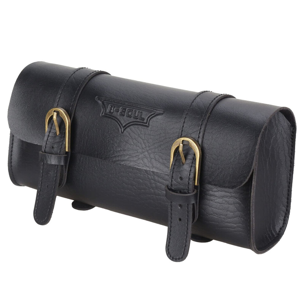 Motorcycle Handlebar And Saddle Bag Waterproof Pu Leather Tool Storage With Quick Buckle Closure 9187378469453