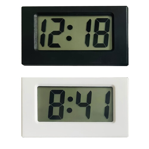 Car Dashboard Digital Clock with Jumbos LCD Time & Day-Black 1