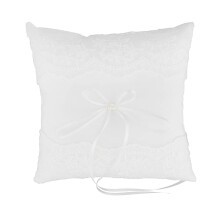 Dainty Cushion Wedding Ceremony Party Lace Ring Engagement Proposal Decoration White