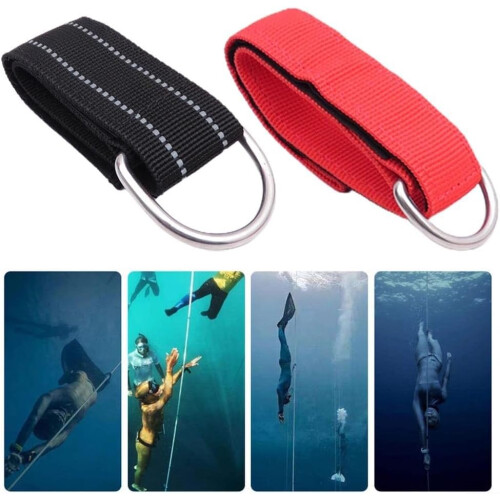 Secure D Ring Attachment Red for Scuba Diving Wrist Strap, D Ring Accessory, Compatible with Standard Wrist Straps 2