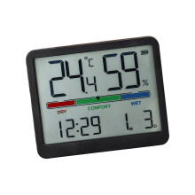 Digitale wekker met temperatuur-vochtigheid-1817 zwart