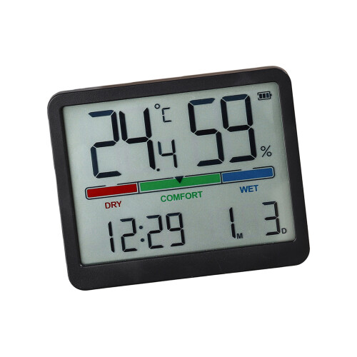 Digitaler Wecker mit Temperatur, Luftfeuchtigkeit,-1817 schwarz