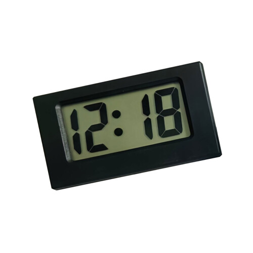Car Dashboard Digital Clock Vehicle Electronic Clock with-Black