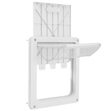 Pet Door with Sliding Door Weatherproof for Medium to Large Pets, Soft Flap Design