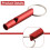 Light metal whistle for emergencies and pet training (red) 3