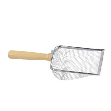 Stainless steel cat shovel durability handle pet poop shovel meshes shovel for easy cleaning