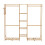 Living And Home Wooden Clothes Rack with Side Hooks 4