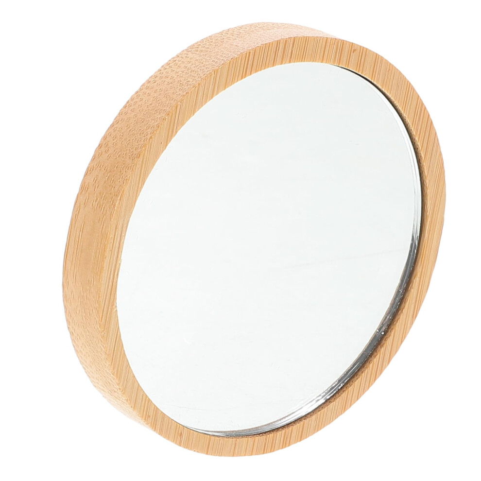 Bamboo Cosmetic Mirror, Wooden Cosmetic Mirror, Vintage Compact Mirror, Wooden Hand Mirror, Mini Pocket Mirror, Standing Bamboo Glass Mirror