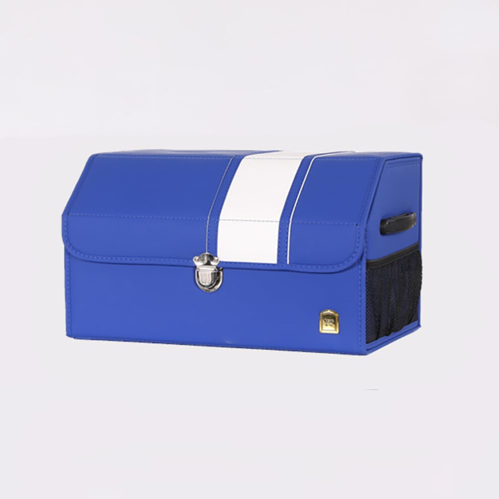 Car Leather Trunk Organizer Ford Fiesta Mk6 Mk7 Mondeo Mk3 Mk4 Mk5 Foldable Leather Storage Box M Blue 9365049799607